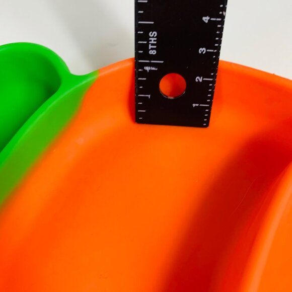 Healthy Eating Toddler Carrot Plate Shaped Silicone Feeding Set Utensils Straw - Picture 7 of 14